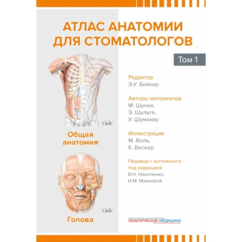 Атлас анатомии для стоматологов. В 2 томах. Том. 1: Общая анатомия. Голова Атлас анатомии для стоматологов. В 2 томах. Том. 1: Общая анатомия. Голова