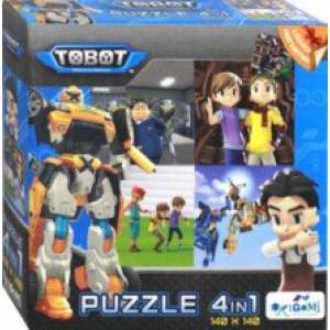 Тоботы. Пазл 4 в 1 'Защитники' + магнит (04232)