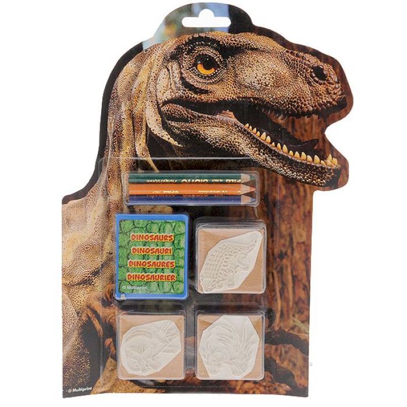 Динозавры. Набор штампов 3 шт. в блистере