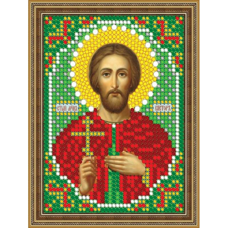 «Светлица» набор для вышивания бисером 8751ЛМ «Св. Виктор» бисер Чехия 7,5x10см