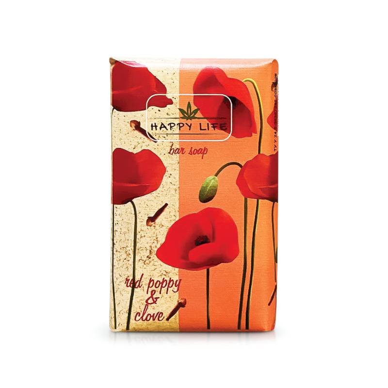 Твердое мыло Красный мак и гвоздика, 180 г
