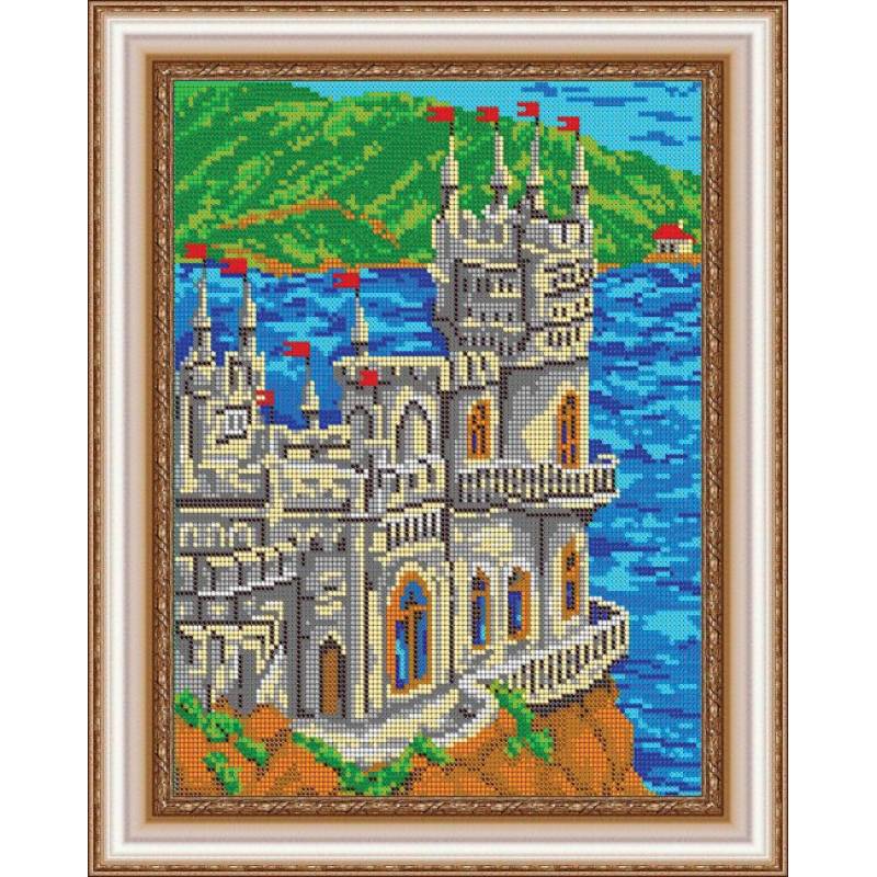 Набор для вышивания бисером №431П «Ласточкино гнездо» бисер Чехия 24x30 см