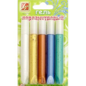 Гель с блестками перламутровый (5 цветов) (21С1389-08)
