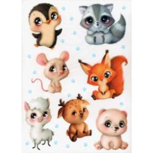 Декоративные наклейки. Милые зверушки-2