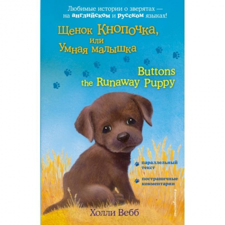 Изучение языков, книга Щенок Кнопочка, или Умная малышка = Buttons the Runaway Puppy