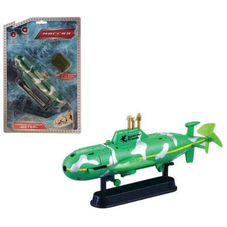 Дошкольникам, книга Корабль заводной 'Подводная лодка', стреляет, цвет в ассортименте