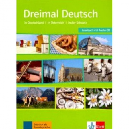 Изучение языков, книга Dreimal Deutsch  A2-B1  Lesebuch + CD