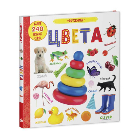Книги для самых маленьких (0-3 года), книга Фотокнига. Цвета. Более 240 новых слов