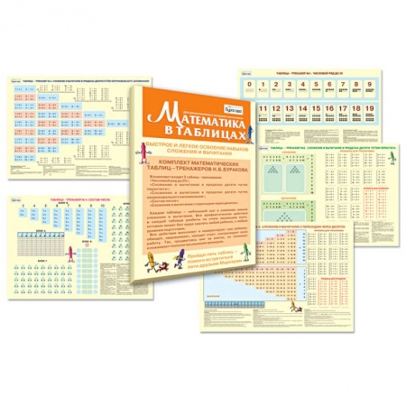 Дошкольникам, книга Математика в таблицах. Методический набор