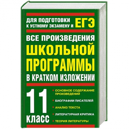 Книги, книга Все произведения школьной программы в кратком изложении. 11 класс