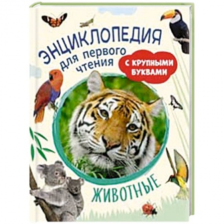 Познавательная литература, книга Животные. Энциклопедия для первого чтения с крупными буквами