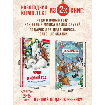 Сказки, книга Подарок для Деда Мороза. Чудо в новый год: как белый мишка нашел друзей. Комплект из 2 книг
