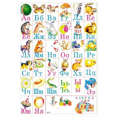 Книги для дошкольников (4-6 лет), книга Азбука в картинках. Плакат