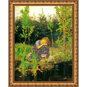 «Светлица» набор для вышивания бисером №216 «Аленушка» бисер Чехия 19x24 см