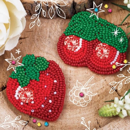 Развлечения. Праздники. Юмор, книга Брошь из фетра, вышивка бисером 'Ягоды', 2 шт.