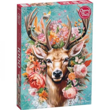 Досуг, творчество и кулинария, книга Cherry Puzzle. Цветочный олень