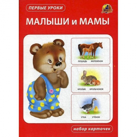 Познавательная литература, книга Малыши и мамы. Набор карточек