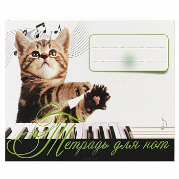 Тетрадь для нот. Котенок - музыкант