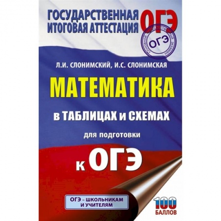 Школьникам и абитуриентам, книга Математика в таблицах и схемах для подготовки к ОГЭ