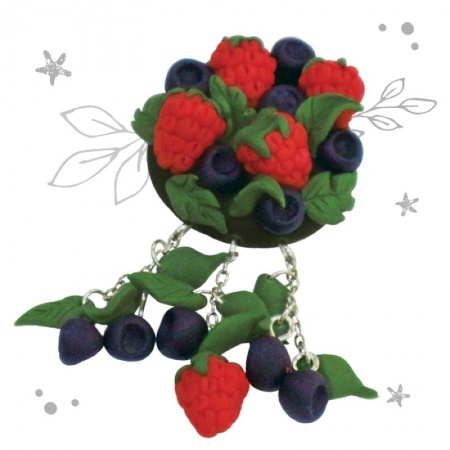 Торговля. Логистика, книга Брошь из полимерной глины своими руками 'Ягоды'