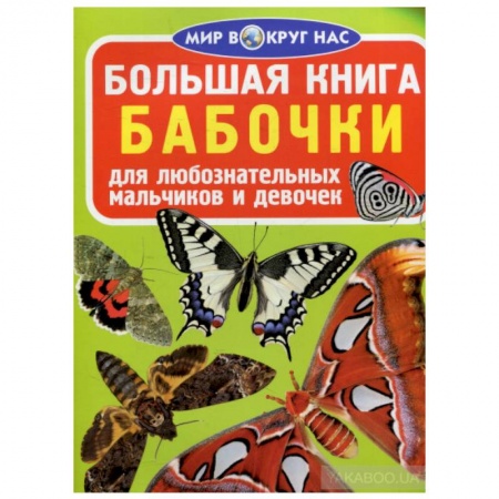 Познавательная литература, книга Большая книга. Бабочки. Для любознательных мальчиков и девочек