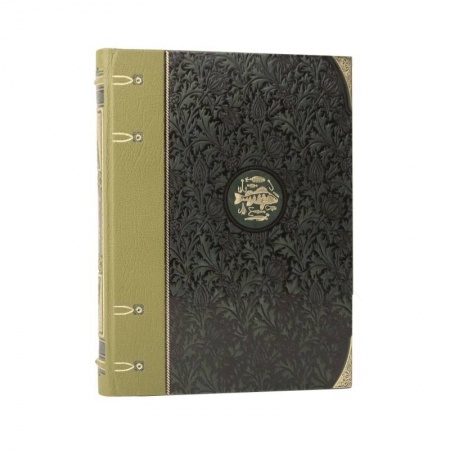 Охота. Рыбалка. Собирательство, книга Жизнь и ловля пресноводных рыб Л. Сабанеева. Коллекционное иллюстрированное издание на бумаге премиум-класса в инкрустированном переплете ручной работы с четырьмя видами тиснения и украшенным обрезом.