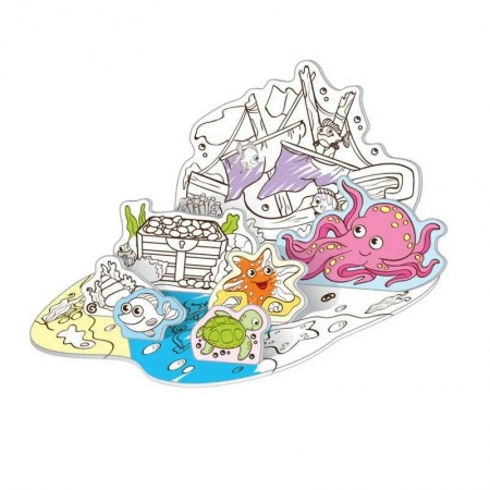 Досуг, творчество и кулинария, книга В море. Объемные раскраски