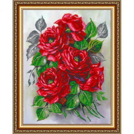 Классика, современная литература, книга «Светлица» рисунок на ткани для вышивания бисером К-107 «Садовые розы» 38x48 см