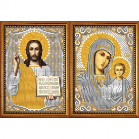 Музыкальная школа, книга «Светлица» набор для вышивания бисером ВП457М,458М «Венчальная пара. Бца Казанская и Господь Вседержитель» бисер Чехия 12x16см