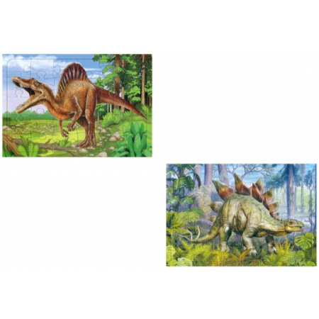 Досуг, творчество и кулинария, книга Комплект пазлов Стегозавр-Спинозавр