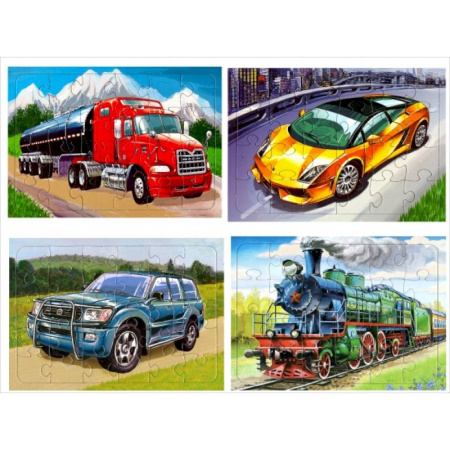 Досуг, творчество и кулинария, книга Комплект пазлов Транспорт