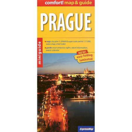 Книги, книга Прага. Ламинированная карта и мини-гид