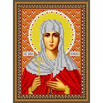 «Светлица» набор для вышивания бисером 8707М «Св.Мученица Клавдия» бисер Чехия 12x16 см