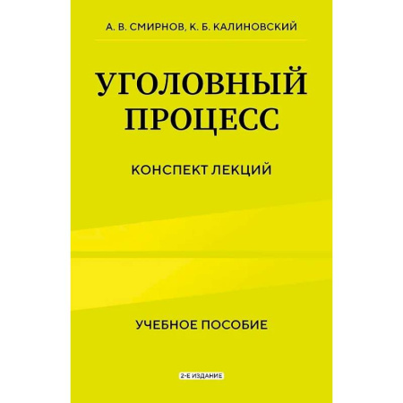 Общественные и гуманитарные науки, книга Уголовный процесс. Конспект лекций