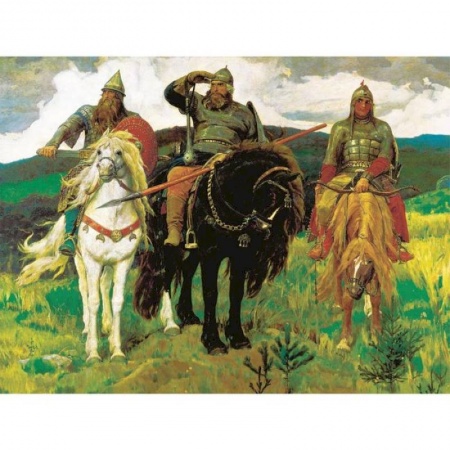 Христианство, книга Алмазная вышивка с частичным заполнением «Три богатыря» 30х40 см