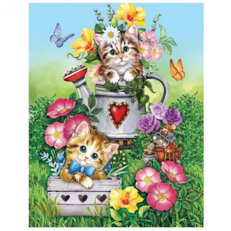 Музыкальная школа, книга Вышивка лентами 'Котята', 35 x 45 см