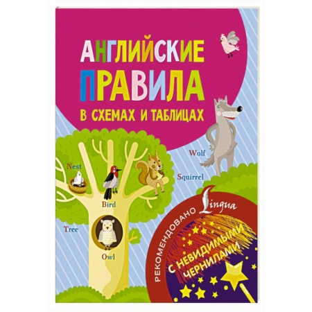 Изучение языков, книга Английские правила в схемах и таблицах. С невидимыми чернилами
