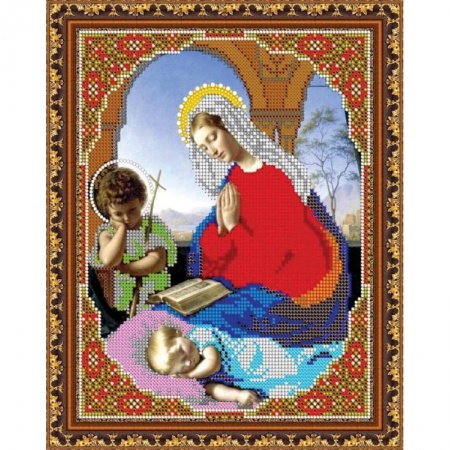 Сказки, книга Набор для вышивания бисером 8438 «Дева Мария Молится» бисер Чехия 19x24 см
