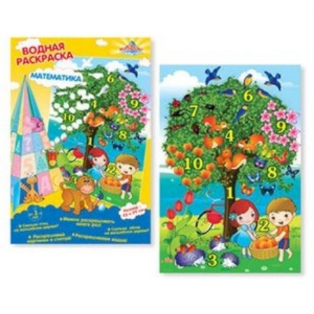 Книги, книга Водная картинка-раскраска 'МАТЕМАТИКА' (32485)