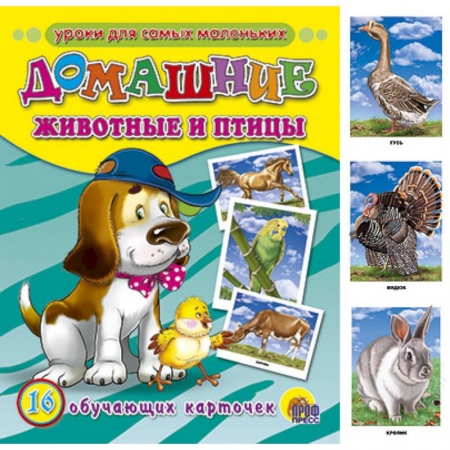 Книги, книга Обучающие карточки. Домашние животные и птицы