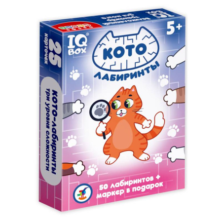 Досуг, творчество и кулинария, книга IQ Box. КОТО-лабиринты