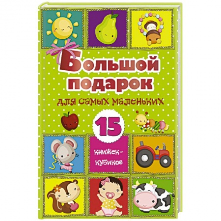Познавательная литература, книга Большой подарок для самых маленьких. 15 книжек-кубиков!