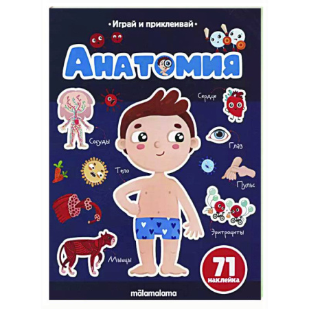 Досуг, творчество и кулинария, книга Анатомия. Играй и приклеивай