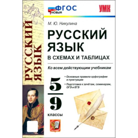Школьникам и абитуриентам, книга Русский язык в схемах и таблицах. 5-9 классы. ФГОС