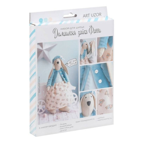 Мягкая игрушка «Домашняя зайка Фанни», набор для шитья, 18 x 22 x 3,6 см
