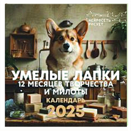 Развлечения. Праздники. Юмор, книга Умелые лапки. 12 месяцев творчества и милоты. Нейросеть рисует