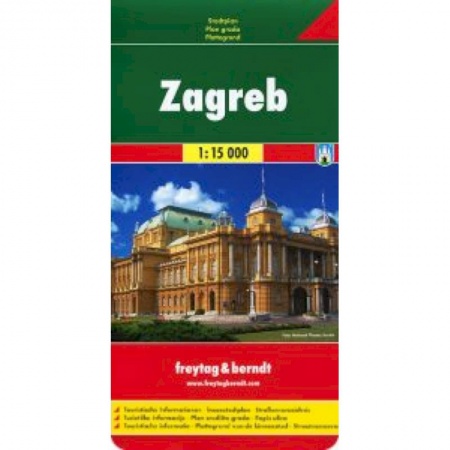Книги, книга Загреб. Карта. Zagreb 1:15 000