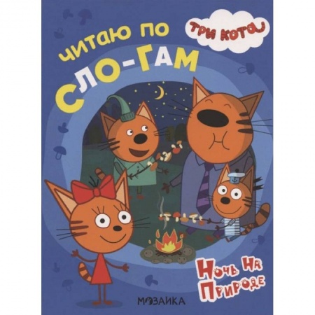 Дошкольникам, книга Три кота. Читаю по слогам. Ночь на природе