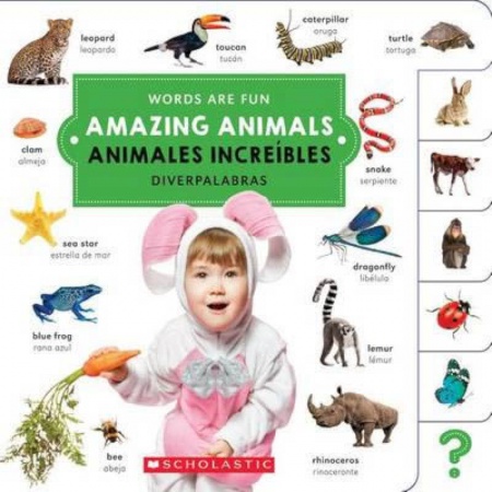 Изучение языков, книга Amazing Animals. Animales Increibles