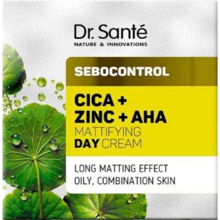 Матирующий дневной крем для лица Dr.Sante Sebocontrol Цика + Цинк + АНА, 50 мл